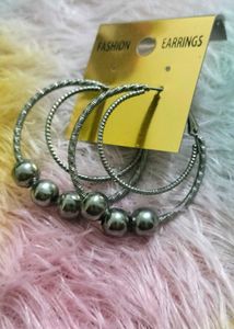Brand new Chunky Hoop Earrings with Beads