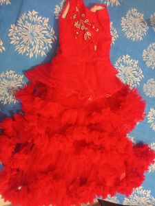 Sparkling Red Tulle Dress