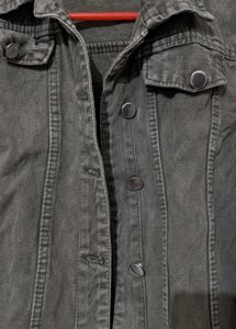 Denim Jacket - Olive Colour - XS