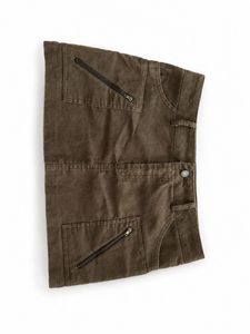 Vintage Brown low waist Mini Skirt