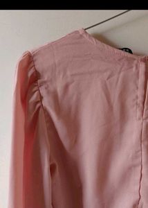 Chic Pink Criss-Cross V-Neck Top
