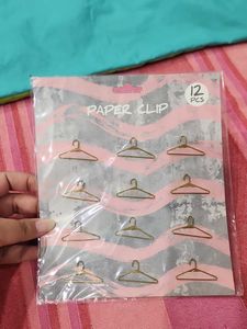 Cute Hanger Shaped Paper Clips (12 pcs)