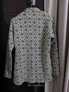 Patterned Button-Down Coat