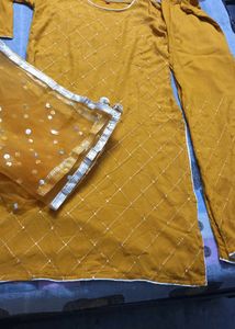 Stitched Suit Set With Plazo