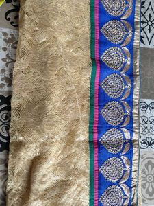 Elegant Lace Saree with Embellished Border