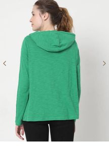 Vero Moda Green Hooded Long Sleeve T-Shirt