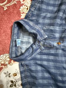 Blue Plaid Maxi Dress