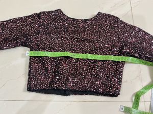 Sparkling Sequin Blouse with skirt