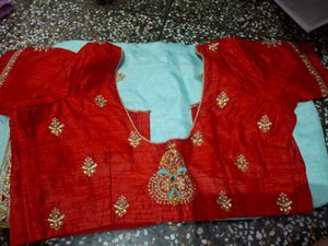 Beautiful Light Blue Embellished Saree