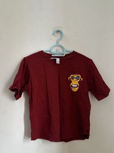 Graphic Print Monkey T-Shirt