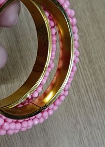 SALE SALE SALE VALID FOR TODAY ONLY Pink Beads Bangles