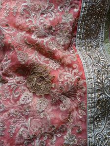 Embroidered Pink Saree