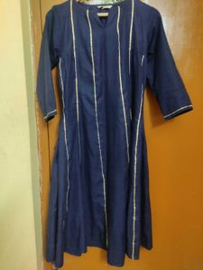 Elegant Navy Blue Kurta Pant Set