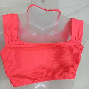 Neon Smocked🪔 Bikini Top