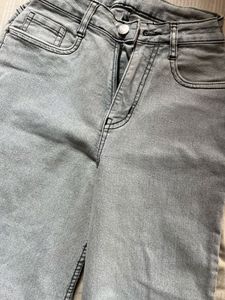 Grey Wide Leg Jeans