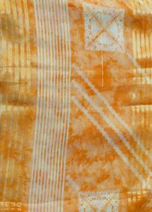 Vibrant Orange Saree with blouse piece