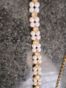 Elegant Pearl &amp; Red Stone Kamarbandh