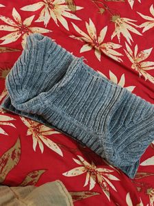 Gray Turtleneck Sweater For 3-5 Years Baby