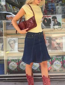 Denim Midi Skirt