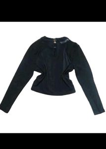 CLEARANCE SALE!💗Chic Black Long Net Sleeve Top