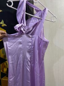 Satin Ruched Midi Dress