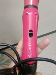 Pink Hair Curling Iron and straightener