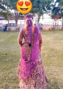 Royal Purple Designer Lehenga with fully handwork