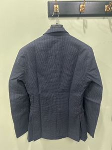 Men's Navy Textured Blazer