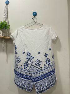 Classic White Linen Blend Top