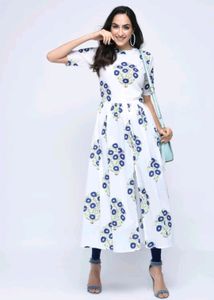 Anarkali Indo Western Style Slit Kurti