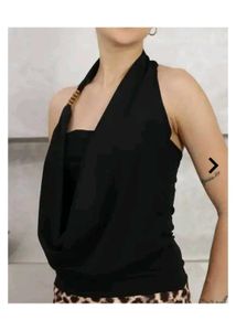 cowl halter neck top
