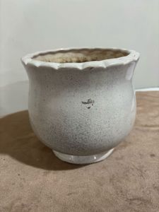 White Ceramic Flower Pot (without flowers)