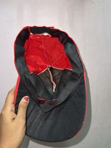 Bright Red Baseball Cap