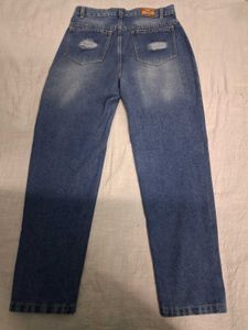 ripped Distressed Blue Denim Jea🌸