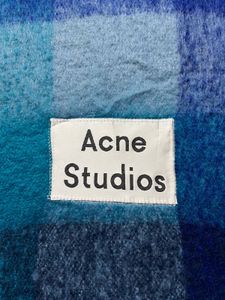 Acne Studios Blue Plaid Scarf