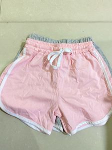 Cute Pink & Grey Shorts