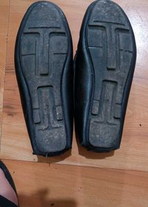 Black Leather Driving Loafers