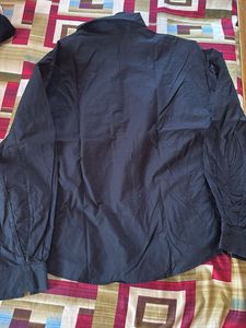 Chic Black Collared Button-Up Shirt