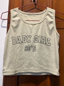 Beige Crop Top