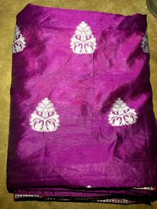Vibrant Purple Silk Saree