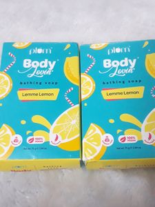 Plum BodyLovin' Lemme Lemon Bathing Soap | All Skin Types | Lemon Fragrance | Non-Drying | Sulphate-Free | 100% Vegan Combo