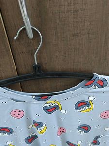 Cute Cartoon Print Crop Top