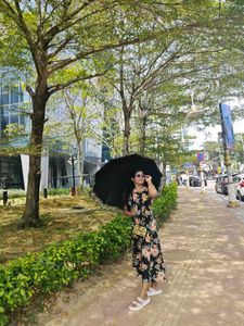 floral midi A-line dress