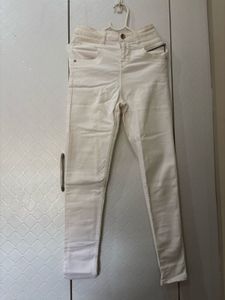 Cream White Skinny Fit Jeans