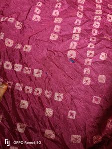 Beautiful Magenta Bandhani Silk