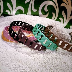 Chunky Chain Headbands - Set of 6