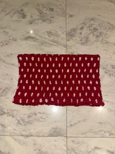Red Smocked Tube Top