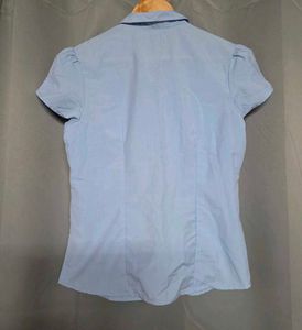Chic Short Sleeve Button-Up Blouse