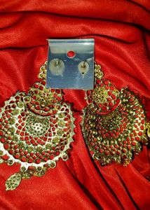 Gold Tone Statement Earrings