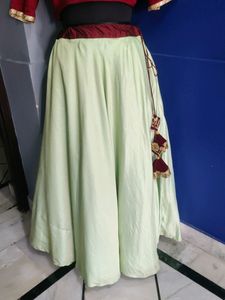 Beautiful Hand Work On Blouse Lehanga Choli Set